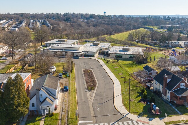 Hancock Elementary School serves grades 1-4 with a C on Niche.com.