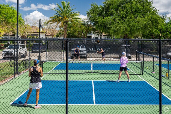 Pickleball is a very popular sport in Quail West and residents use the courts daily.