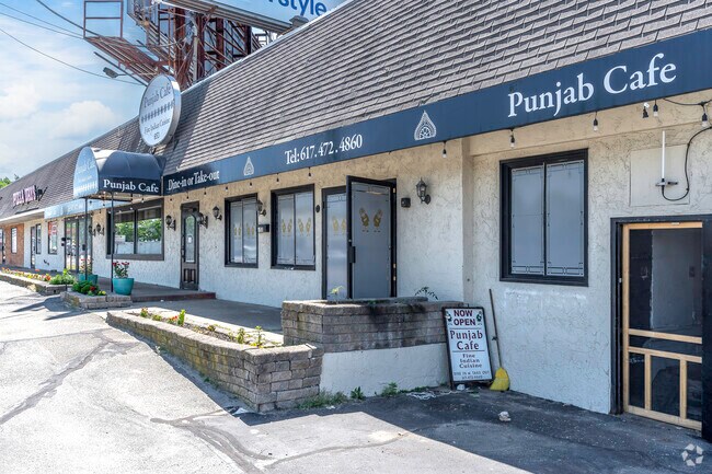 Exterior of Punjab Café in Quincy Point.