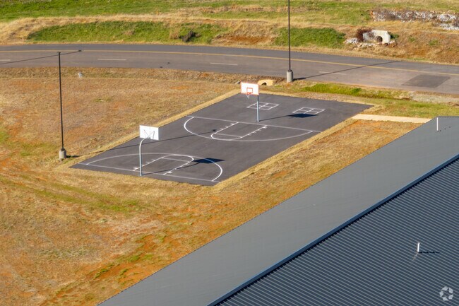 Basketball court for Elkmont Elementary School in Elkmont Alabama.