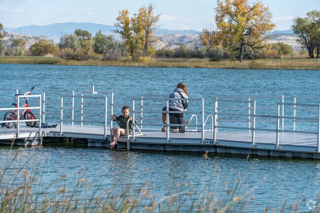 The pond at Bellach Memorial Park is a great place to cool off on a hot summer day.