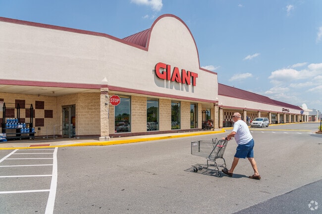Many shopping options exist in Oyster Point such as Giant Market along Lincoln Hwy.