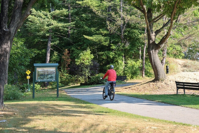 Take a bike ride to explore Lewiston's Androscoggin Riverside Trail.
