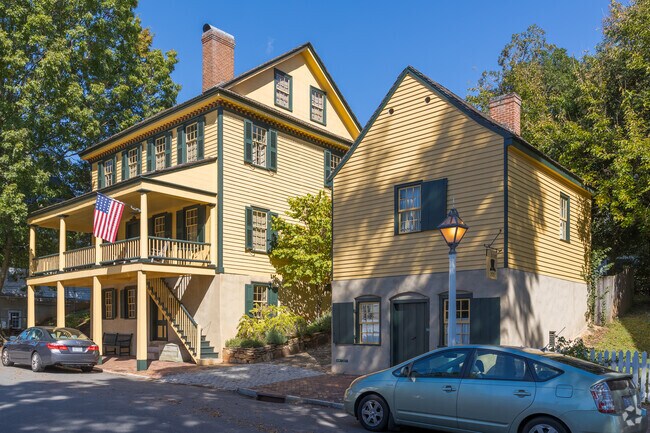 Historical homes are prominently showcased in South Marshall, NC.