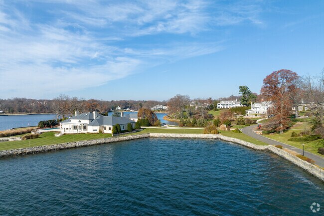 Many homes in Belle Haven are on the water.