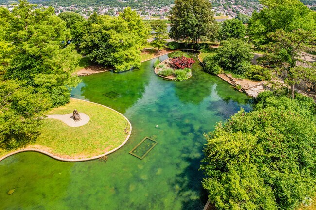 Twin Lakes in Eden Park is a beautiful park in close proximity to Mount Auburn.