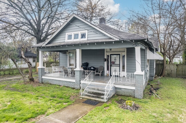 Bungalow homes in Binghampton offer large overhanging porches.