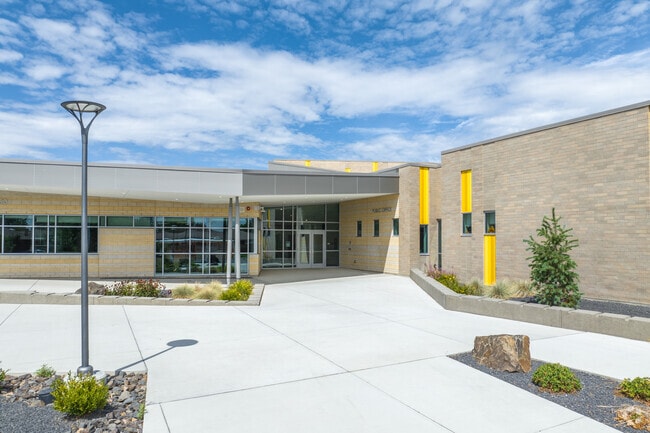 Glover Middle School features an updated building.