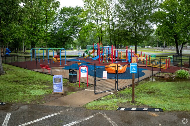 Kids love to climb on the playground at Richie Road Park.