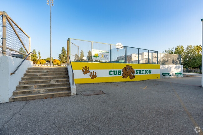 Entrance to school fields.