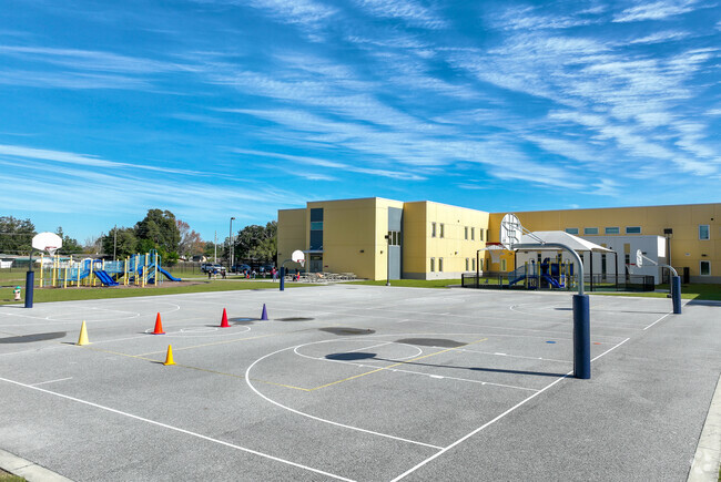 Mollie Ray Elementary School has an athletics field and full basketball court.