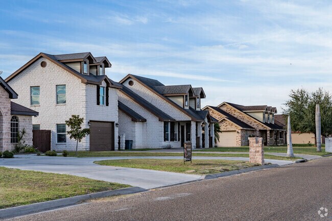 Two story brick style homes located in the south side of Edcouch.