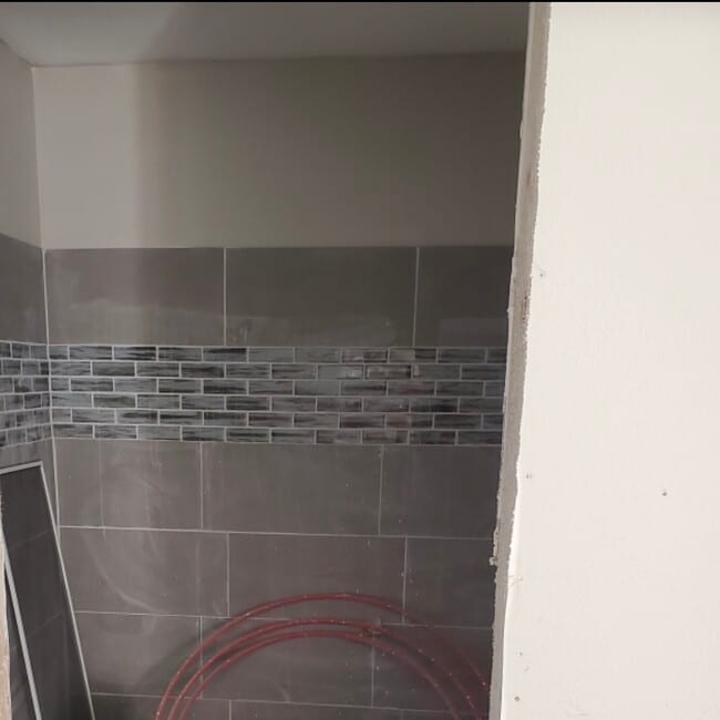 Newly installed designer tile