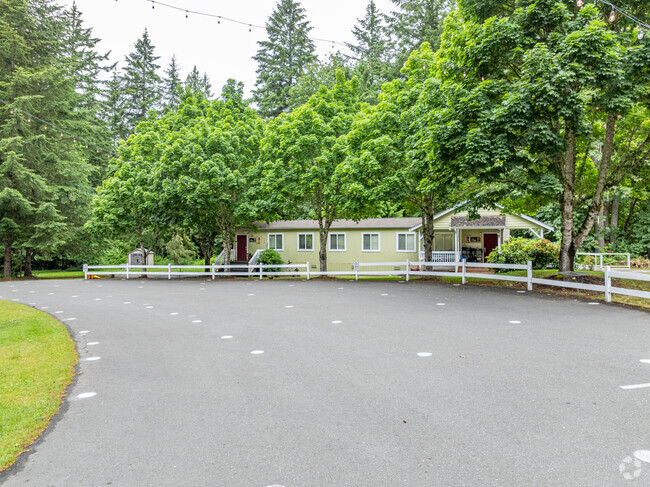 Entrance into Silverwood School where students have four different classroom buildings.