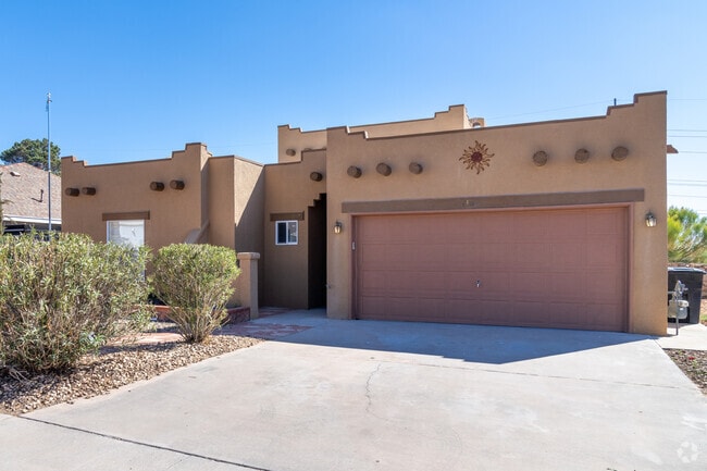 Rustic charm meets modern living in this Adobe-style home in Horizon City.