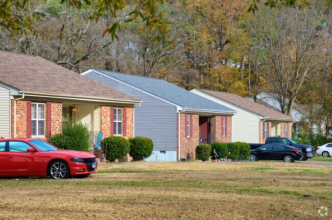 Much of the community of Fort Gregg-Adams is comprised of brick ranch style homes.