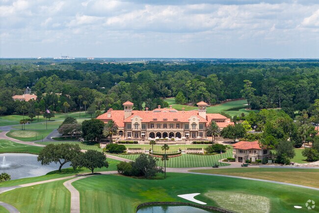 The majestic clubhouse of the TPC Sawgrass golf course in Ponte Vedra Beach.