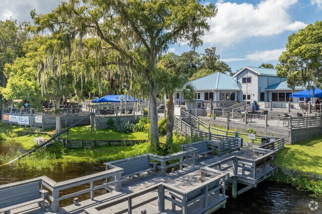 Corky Bells in East Palakta is ready to serve you gator tail on the river, just a hop and a skip from Flagler Estates.