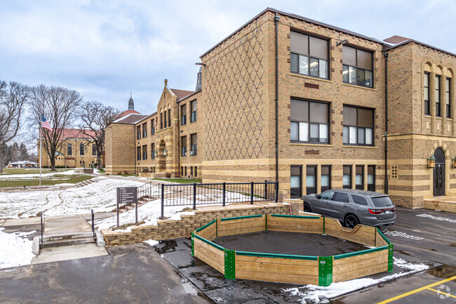 Kids enjoy gaga ball at St Charles Borromeo School.