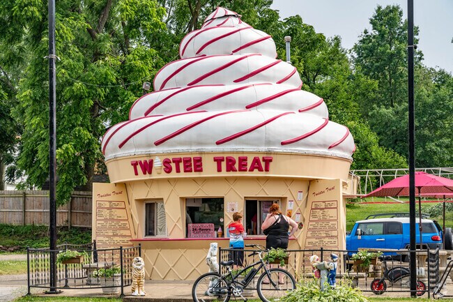 Residents enjoy frozen treats at the Twistee Treat in West Brookfield.