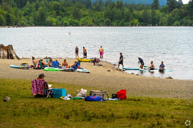 Rattlesnake Lake Recreation Area, about 5 miles from Tanner, is visited for picnicking, hiking, mountain biking and activities on the lake.
