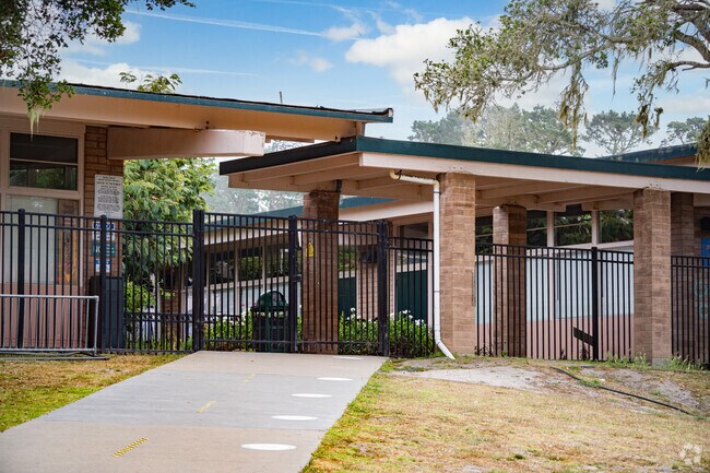 Forest Grove Elementary School entrance in Pacific Grove, California.