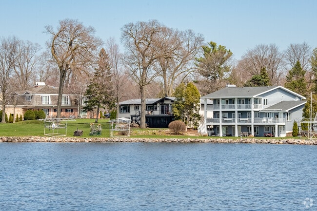 Several Large Multi-Story Lakefront Homes on Lake Mendota in the Sherman Terrace Neighborhood