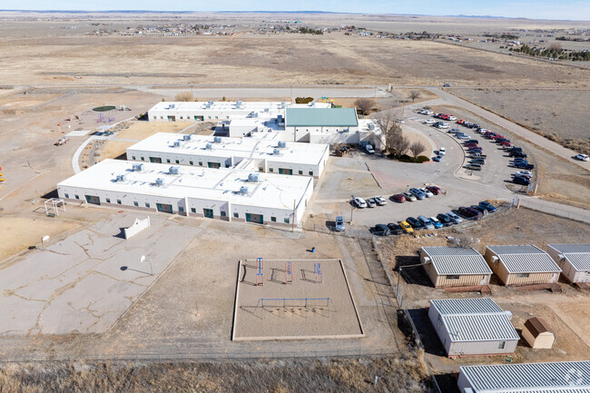 A western view of Moriarty Elementary.