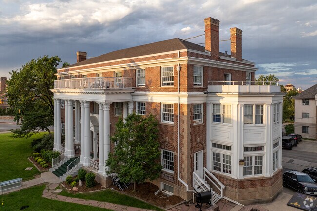 University Hill is a college town with fraternity houses in the neighborhood.