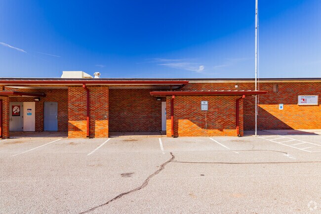 Here is the main entrance of Luther Elementary School