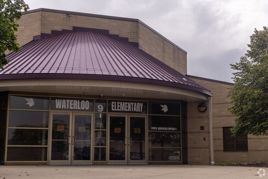 Waterloo Elementary School building in Outlying Portage County.