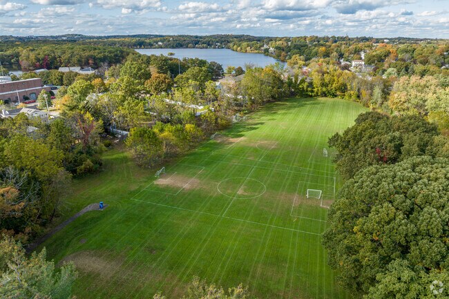 The fields at Well Park in Winchester, MA.