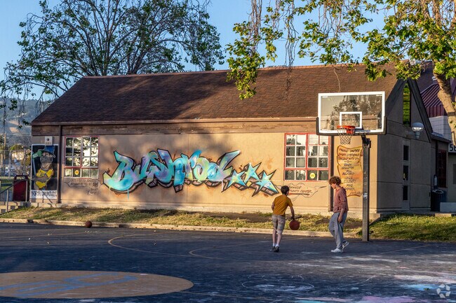 The artwork is beautiful at the side of the recreation center in Bushrod.