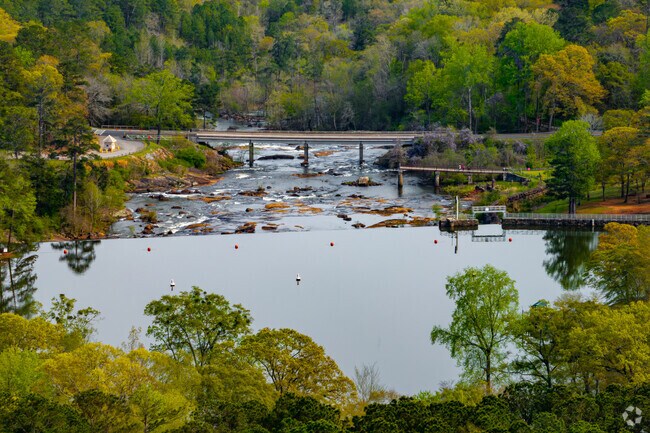 High Falls State Park provides a peaceful spot for kayaking, fishing, and paddleboarding right above the lively rapids.