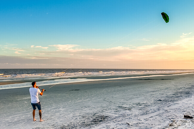 You can drive the 30 minutes to enjoy fun and games on Hilton Head Island beaches.