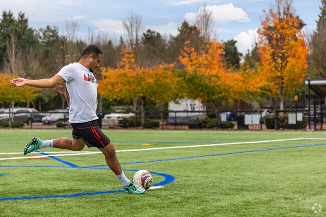 Locals practice sports at Woodinville Fields near the West Ridge neighborhood.
