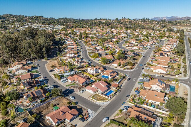 Despite its urban sprawl, Rancho San Diego homes have access to wooded areas and mountains.