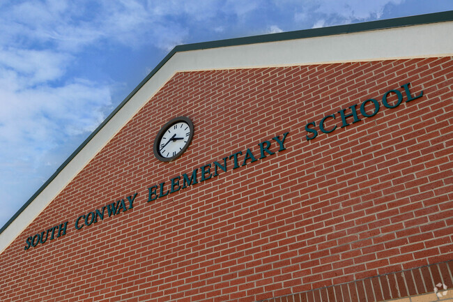 With the new front entrance, South Conway Elementary School is a favorite with children.