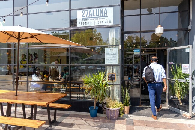 Downtown Rockford offers plenty of dining options nearby, including Filipino fusion at 27 Aluna.