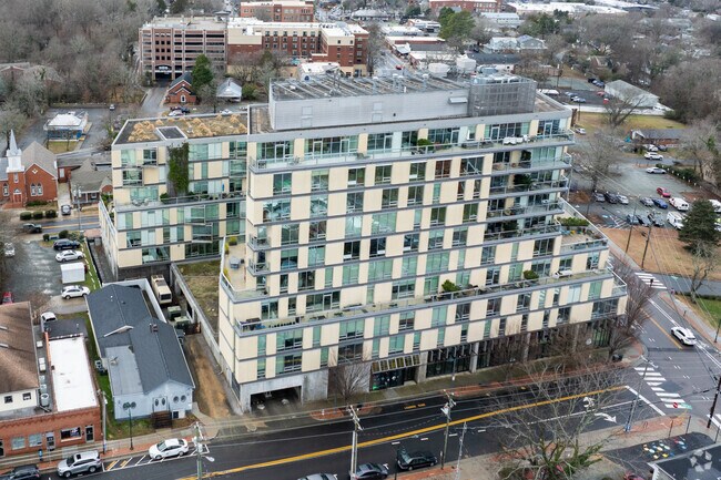 Units in the Greenbridge condo complex range from $500,000 to $1.2 million in Downtown Chapel Hill.