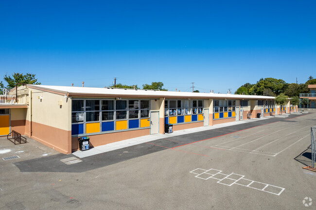 classroom with hopscotch