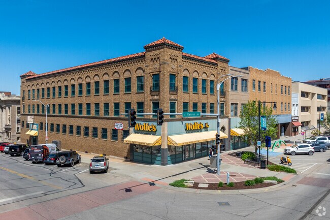 Some people that live in Downtown Topeka buy apartments in the 2nd and 3rd story of mixed-use buildings around the city's center.