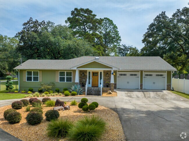 This prairie-style home, in Old Saint Augustine, has some unique landscaping features.
