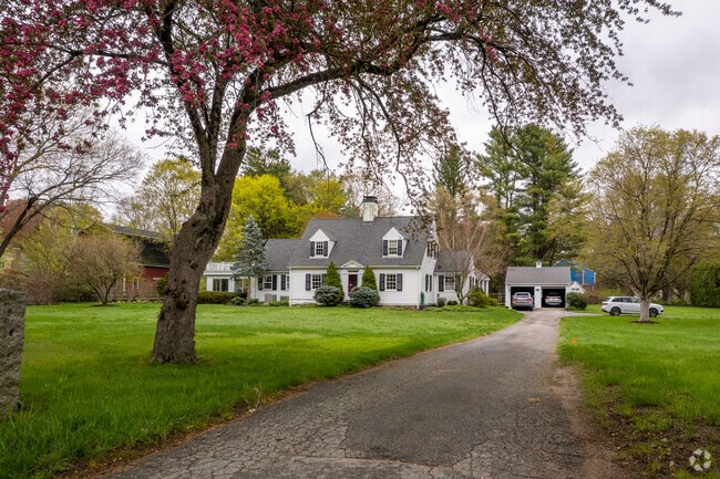 Ranch homes in Acton commonly feature large lawns and well manicured grounds.