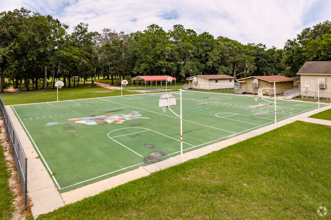 Students love to play hoops on the basketball courts  at Sparr Elementary School.