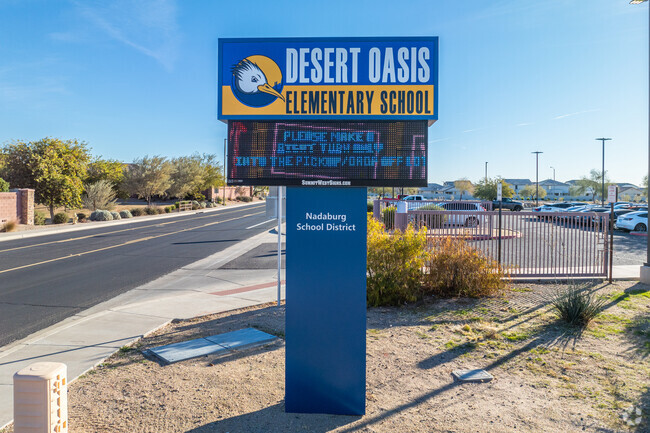 The monument sign greets you at Desert Oasis Elementary School in Surprise.
