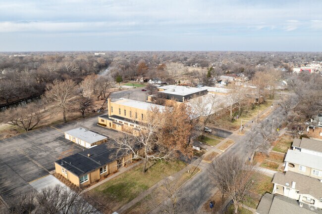 Here is an aerial view of St. Patrick Catholic School.