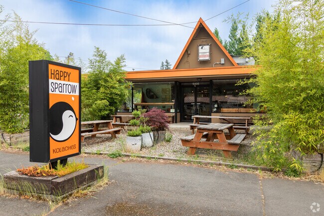 Happy Sparrow Coffee and Kalaches in the Bryant Neighborhood.