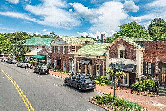 Shoppers explore boutiques lining the walkable downtown streets of Pinehurst.