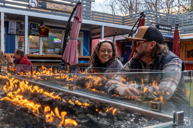 Gather GVL in Greenville is a communal eating spot with live performances.